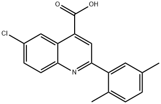 6-CHLORO-2-(2,5-DIMETHYLPHENYL)QUINOLINE-4-CARBOXYLIC ACID Struktur