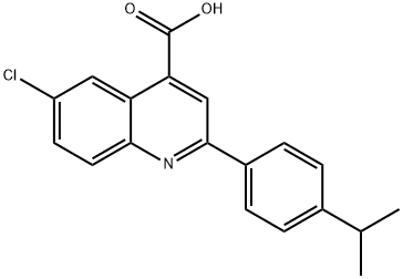 6-氯-2-(4-异丙苯基)-喹啉-4-羧酸, 897560-12-2, 结构式