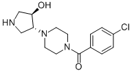 (4-CHLORO-PHENYL)-[4-((3R,4R)-4-HYDROXY-PYRROLIDIN-3-YL)-PIPERAZIN-1-YL]-METHANONE Structure