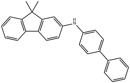 N-(4-biphenyl)-(9,9-dimethylfluoren-2--yl)Amine Struktur