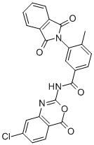 N-(7-CHLORO-4-OXO-4H-3,1-BENZOXAZIN-2-YL)-3-(1,3-DIHYDRO-1,3-DIOXO-2H-ISOINDOL-2-YL)-4-METHYL-BENZAMIDE Structure