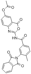 N-(6-ACETOXY-4-OXO-4H-3,1-BENZOXAZIN-2-YL)-3-(1,3-DIHYDRO-1,3-DIOXO-2H-ISOINDOL-2-YL)-4-METHYL-BENZAMIDE Structure