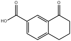 8-オキソ-5,6,7,8-テトラヒドロナフタレン-2-カルボン酸 化学構造式