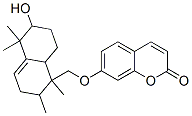 (+)-7-[(1,2,3,5,6,7,8,8a-Octahydro-6-hydroxy-1,2,5,5-tetramethylnaphthalen-1-yl)methoxy]-2H-1-benzopyran-2-one,89783-66-4,结构式