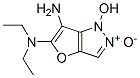 1H-Furo[3,2-c]pyrazole-5,6-diamine,  N,N-diethyl-1-hydroxy-,  2-oxide  (9CI) Structure