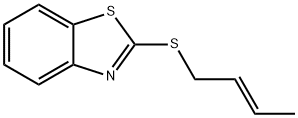 Benzothiazole, 2-(2-butenylthio)-, (E)- (9CI),89805-98-1,结构式