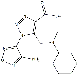 1-(4-Amino-1,2,5-oxadiazol-3-yl)-5-{[cyclohexyl(methyl)amino]methyl}-1H-1,2,3-tri Structure