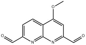 1,8-Naphthyridine-2,7-dicarboxaldehyde,  4-methoxy- Structure