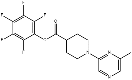 PENTAFLUOROPHENYL 1-(6-METHYLPYRAZIN-2-YL)PIPERIDINE-4-CARBOXYLATE Structure