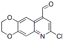 1,4-Dioxino[2,3-g]quinoline-9-carboxaldehyde,  7-chloro-2,3-dihydro- 化学構造式