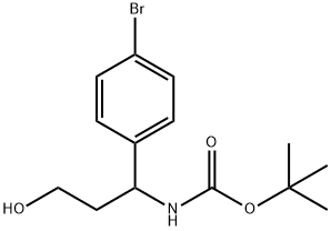 3-(BOC-氨基)-3-(4-溴苯基)-1-丙醇 结构式