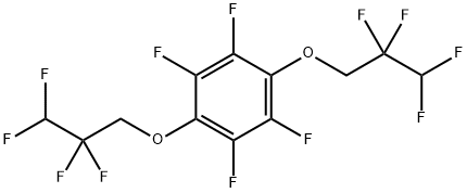 テトラフルオロ-1,4-ビス(2,2,3,3-テトラフルオロプロポキシ)ベンゼン 化学構造式