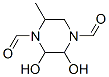 1,4-Piperazinedicarboxaldehyde,2,3-dihydroxy-5-methyl-(7CI) 结构式