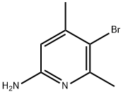 2-アミノ-5-ブロモ-4,6-ジメチルピリジン 化学構造式