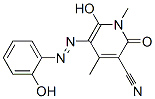 3-Pyridinecarbonitrile,  1,2-dihydro-6-hydroxy-5-[2-(2-hydroxyphenyl)diazenyl]-1,4-dimethyl-2-oxo- Struktur