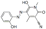 3-Pyridinecarbonitrile,  1,2-dihydro-6-hydroxy-5-[2-(2-hydroxyphenyl)diazenyl]-1,4-dimethyl-2-oxo-,898695-81-3,结构式