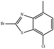 2-BROMO-7-CHLORO-4-METHYLBENZOTHIAZOLE 化学構造式