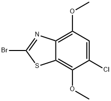 2-BROMO-6-CHLORO-4,7-DIMETHOXYBENZOTHIAZOLE 化学構造式