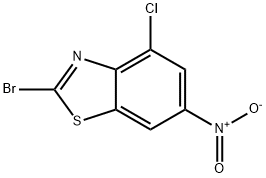 2-BROMO-4-CHLORO-6-NITROBENZOTHIAZOLE 化学構造式