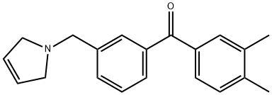 3,4-DIMETHYL-3'-(3-PYRROLINOMETHYL) BENZOPHENONE