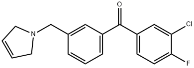 3-CHLORO-4-FLUORO-3'-(3-PYRROLINOMETHYL) BENZOPHENONE