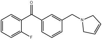 2-FLUORO-3'-(3-PYRROLINOMETHYL) BENZOPHENONE Struktur