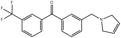 3-(3-PYRROLINOMETHYL)-3'-TRIFLUOROMETHYLBENZOPHENONE Structure