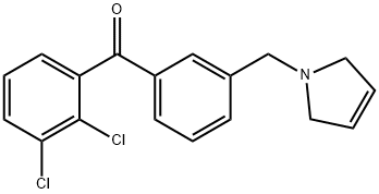 2,3-DICHLORO-3'-(3-PYRROLINOMETHYL) BENZOPHENONE 化学構造式