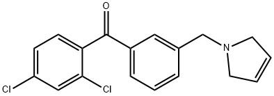 2,4-DICHLORO-3'-(3-PYRROLINOMETHYL) BENZOPHENONE Structure