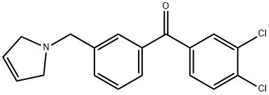 3,4-DICHLORO-3'-(3-PYRROLINOMETHYL) BENZOPHENONE Structure