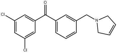 3,5-DICHLORO-3'-(3-PYRROLINOMETHYL) BENZOPHENONE Structure
