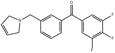 3'-(3-ピロリノメチル)-3,4,5-トリフルオロベンゾフェノン 化学構造式