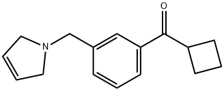 シクロブチル3-(3-ピロリノメチル)フェニルケトン 化学構造式