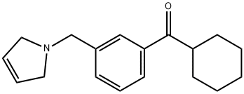 シクロヘキシル3-(3-ピロリノメチル)フェニルケトン 化学構造式