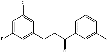 3-(3-クロロ-5-フルオロフェニル)-3'-メチルプロピオフェノン 化学構造式