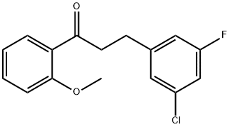 3-(3-クロロ-5-フルオロフェニル)-2'-メトキシプロピオフェノン 化学構造式