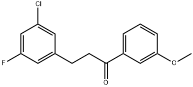 3-(3-クロロ-5-フルオロフェニル)-3'-メトキシプロピオフェノン 化学構造式