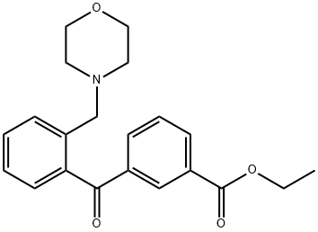 3-(2-(吗啉甲基)苯甲酰基)苯甲酸乙酯, 898750-17-9, 结构式