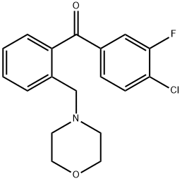 4'-CHLORO-3'-FLUORO-2-MORPHOLINOMETHYL BENZOPHENONE Structure
