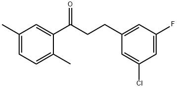 3-(3-CHLORO-5-FLUOROPHENYL)-2',5'-DIMETHYLPROPIOPHENONE Struktur