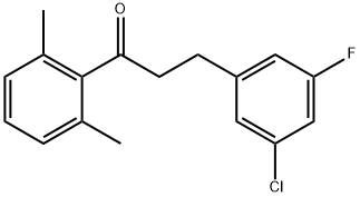 3-(3-CHLORO-5-FLUOROPHENYL)-2',6'-DIMETHYLPROPIOPHENONE Structure