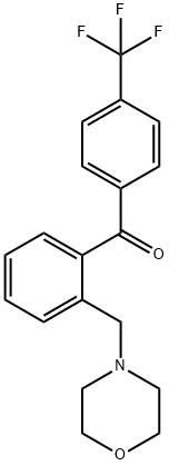 2-モルホリノメチル-4'-トリフルオロメチルベンゾフェノン 化学構造式