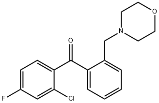 2-CHLORO-4-FLUORO-2'-MORPHOLINOMETHYL BENZOPHENONE Structure