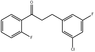 3-(3-クロロ-5-フルオロフェニル)-2'-フルオロプロピオフェノン 化学構造式