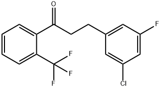 3-(3-CHLORO-5-FLUOROPHENYL)-2'-TRIFLUOROMETHYLPROPIOPHENONE Structure