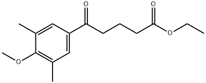 5-(3,5-ジメチル-4-メトキシフェニル)-5-オキソ吉草酸エチル 化学構造式