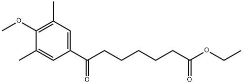 7-(3,5-ジメチル-4-メトキシフェニル)-7-オキソヘプタン酸エチル 化学構造式