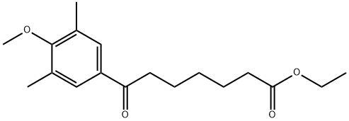 ETHYL 7-(3,5-DIMETHYL-4-METHOXYPHENYL)-7-OXOHEPTANOATE Structure