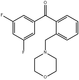 3',5'-DIFLUORO-2-MORPHOLINOMETHYL BENZOPHENONE Structure