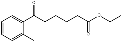 6-(2-メチルフェニル)-6-オキソヘキサン酸エチル 化学構造式